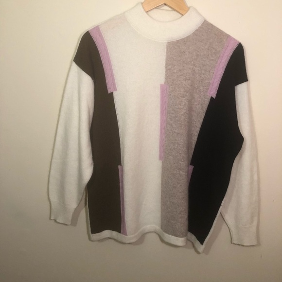 Vtg Mamut Moden Lambswool Angora Blend Mock Neck Sweater Made in Germany 44 (12) - Picture 8 of 12